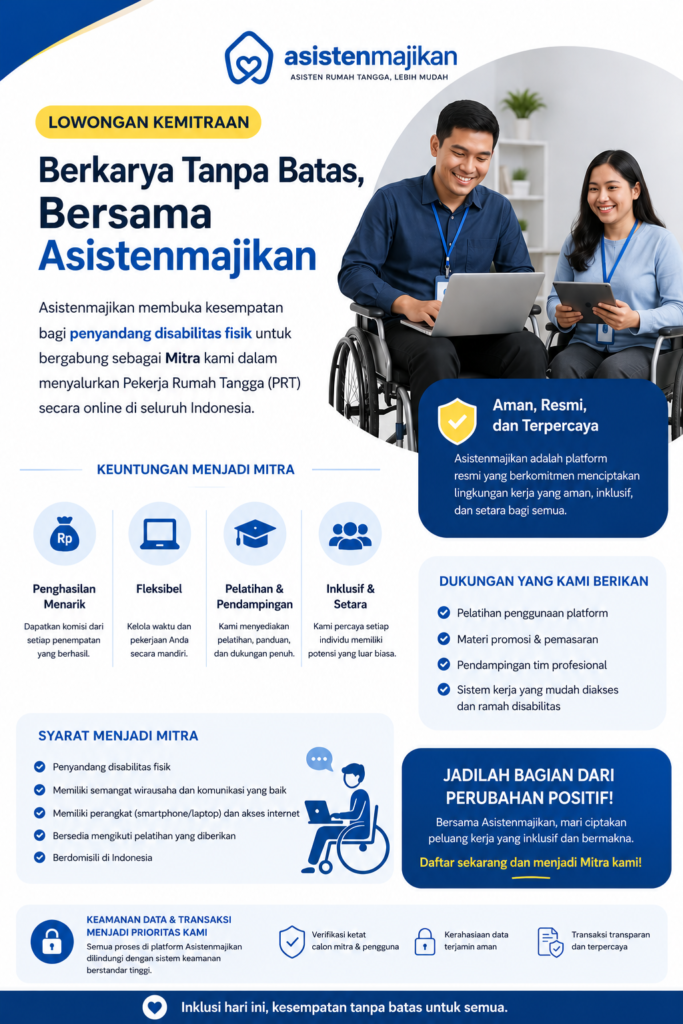 lowongan kemitraan dengan penyandang disabilitas